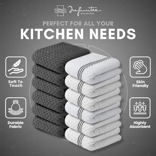 Kitchen Towels (Grey / 15 x 25)