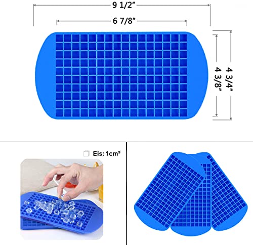 Mini Ice Cube Trays for Freezer 1 Pack (1 Pack Blue)