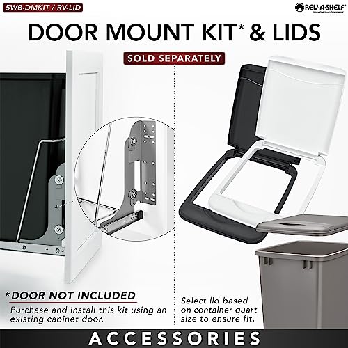 Double Pullout Garbage Trash Cans for Kitchen Cabinets (Black)