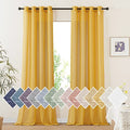 Semi Sheer Gold Curtains 96 inches Long (52"W x 96"L (Pack of 2) / Citrine)