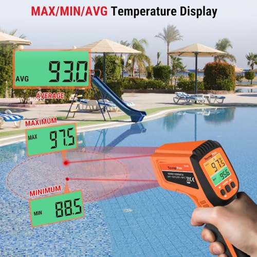 TempScan Infrared Thermometer Gun with 2 Laser for Pizza Oven Grill (2-Laser & D:S 16:1)