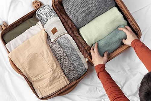 Gold CASE Turkish Hand Towels for Bathroom & Kitchen (Brown / 20x40"-Zeus)