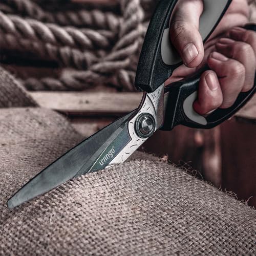 10" Heavy Duty Multipurpose Shears for Shop & Garden (Gray & Black)