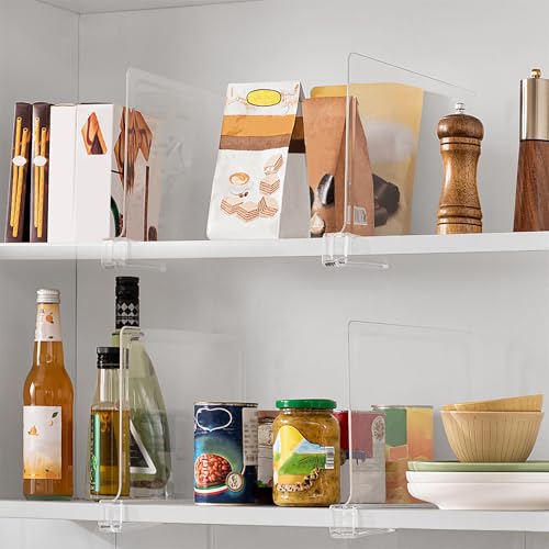 30 Pack Clear Shelf Dividers (Clear / 30 PCS)