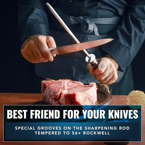Honing Rod 12" Sharpening Steel for Kitchen Knives (12 Inch)