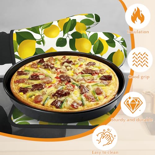 Lemon Oven Mitts and Pot Holders Set (Lemon)
