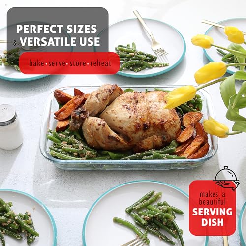 8pc Glass Baking Dishes for Oven (4 Pack)