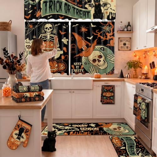 13 Pcs Vintage Gothic Halloween Kitchen Decor (Halloween2)