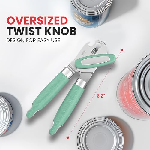 Can Opener with Large Bottle Opener (Side Bottle Opener Design / Mint)