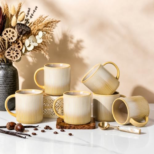 Ceramic Coffee Mugs Set of 6 (Autumn Haze / 14 OZ (Set of 6))