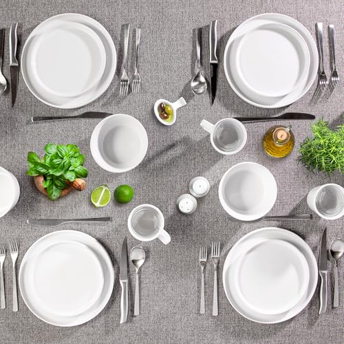 Terra Plates and Bowls Sets (Stone White / Service for 4)