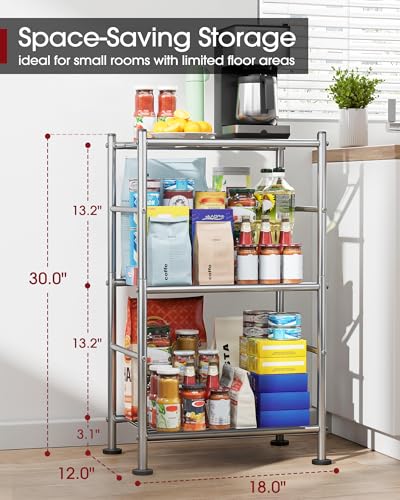 Storage Shelves (Silver / 18.0W x 12.0D x 30.0H (3T))
