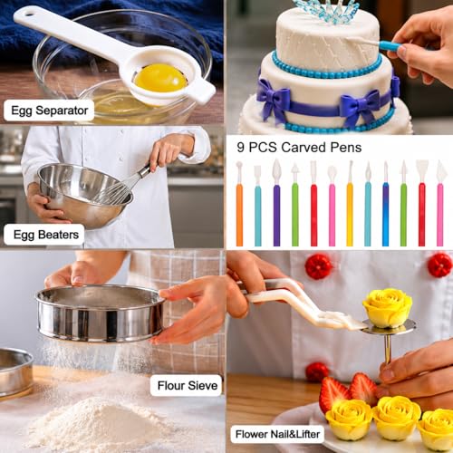 567 PCS Cake Decorating Kits with Baking kit Tools for Beginners & Pros