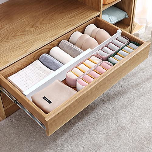 Bamboo Drawer Dividers Organizers (White)