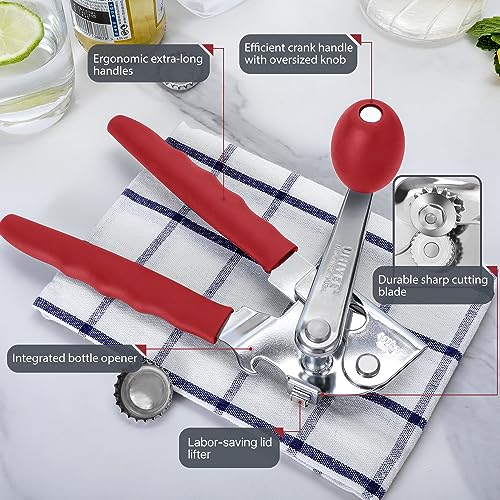 Commercial Can Opener Heavy Duty (Red)