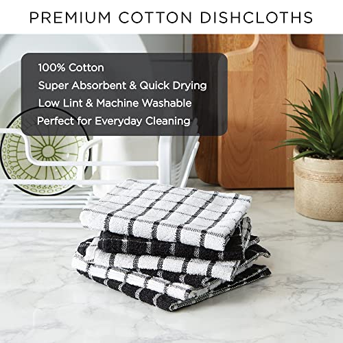 Basic Terry Collection Solid Windowpane Dishcloth Set (Cinnamon / 12x12")