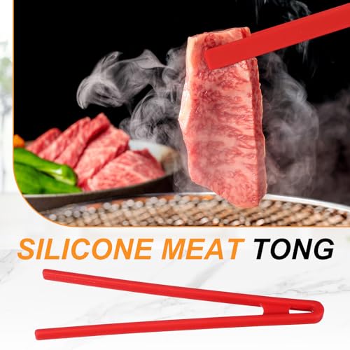 11.4" Silicone Toast Tongs (Red / 11.4")