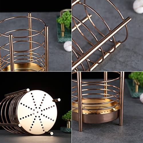 Copper Kitchen Utensil Holder for Kitchen Counter (5. Copper)
