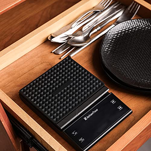 KitchenTour Coffee Scale with Timer for Brew Artisanal Java (EK6012)