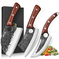 3PCS Hand Forged Kitchen Knife Set (3PCS Meat Cleaver Set)