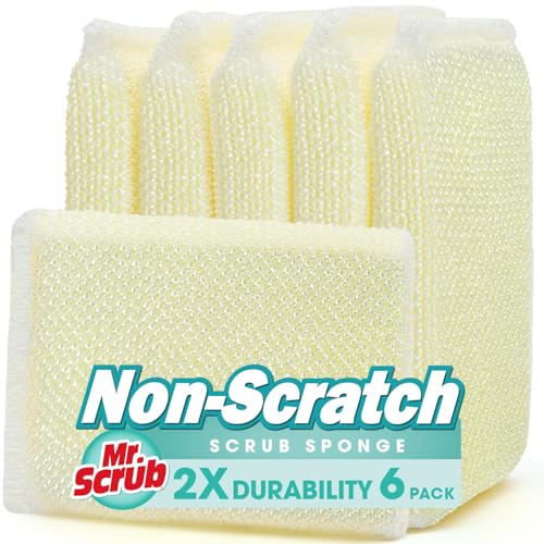 Sponges Kitchen Scrub Dish Sponge Scouring Pad (6 Pack)