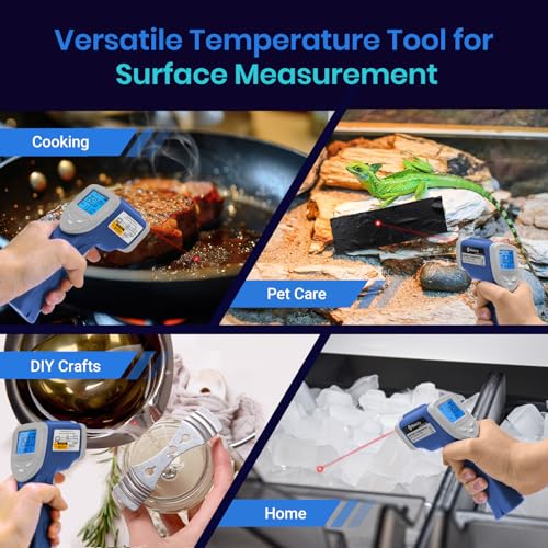 Infrared Thermometer Laser Temperature Gun (Advanced / Blue)
