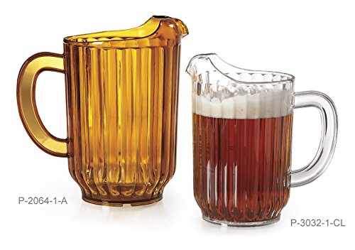 G.E.T. 60 oz Amber Plastic Pitcher with Handle (1 Pitcher / 60 Ounces / Amber)