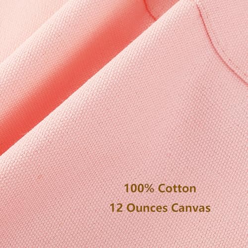 Aprons for Women Men with Large Pockets (Light Pink)
