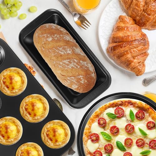 11 Piece Nonstick Baking Pans Set (Black)