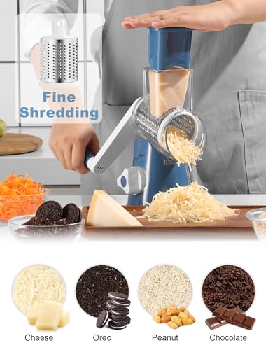 Cheese Grater Hand Crank (Blue / 3 Blades)