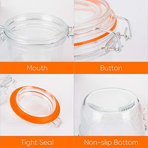 5 oz Glass Jars With Airtight Lids (Round-5oz12pack)