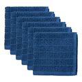 Basic Terry Collection Solid Windowpane Dishcloth Set (Blue / 12x12")