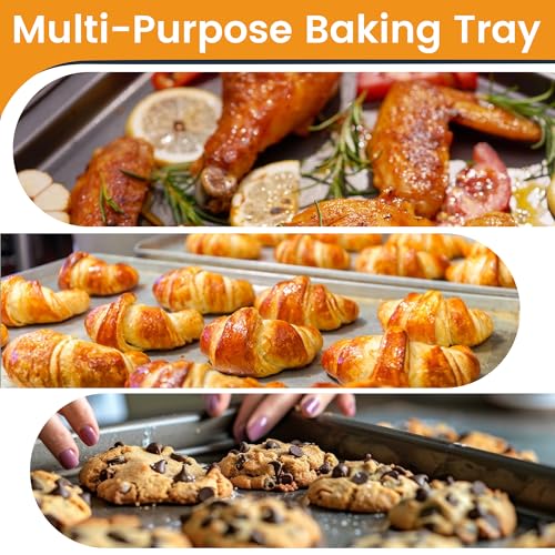 6 Pack Aluminum Baking Sheet Pan (6-pack Solid Large Size (21"×15"))