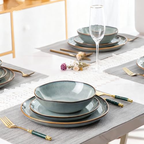 Ceramic Dinnerware Sets for 6 (Ocean / Service for 6(18Pcs))