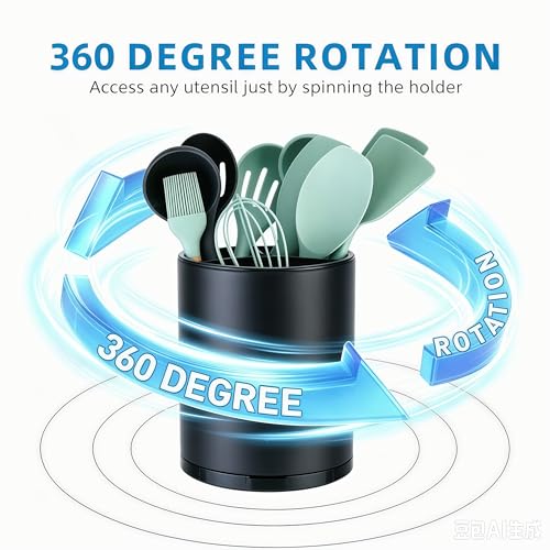 Kitchen Utensil Holder (Large / black)