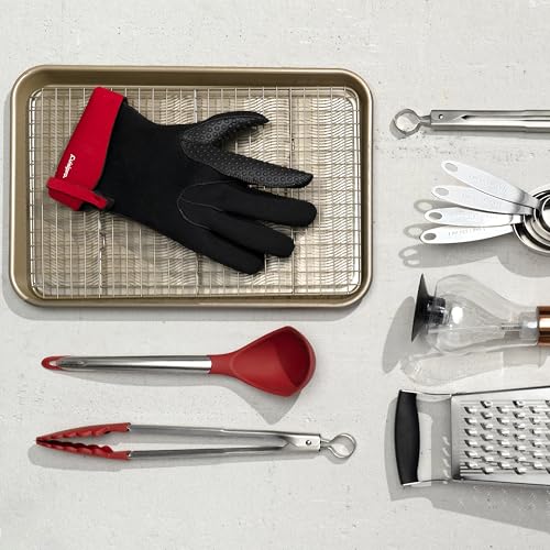 12 Inch Silicone Locking Tongs (Red / 12-Inch)