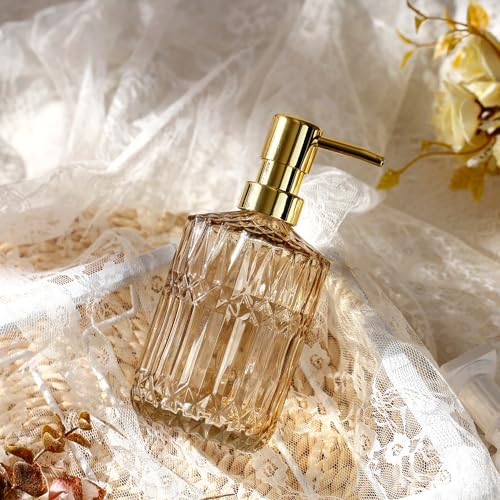 Soap Dispenser with Pump Refillable (Amber)