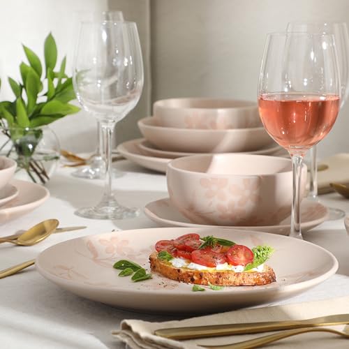 Admiral Hall Plates and Bowls Set (Service for 4 (16pcs) / Pink (Admiral Hall))