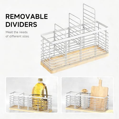 Kitchen Cooking Utensil Holder for Kitchen Counter (White)
