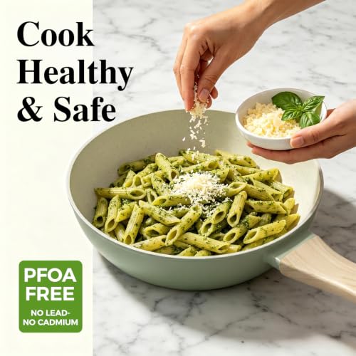 Pots and Pans Set Nonstick (Sage Green)