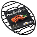 Black Oval Oven Roasting Rack with Integrated Feet (6x9")