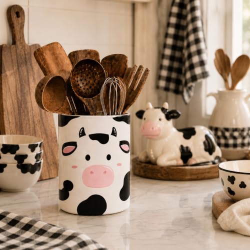 Cute Cow Utensil Holder