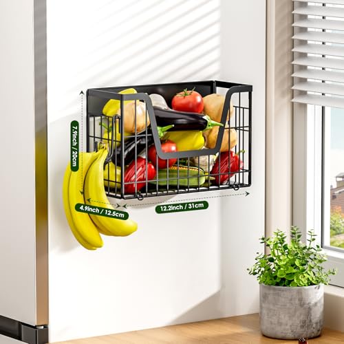 4 Pack Magnetic Fridge Shelf (Black / 4)