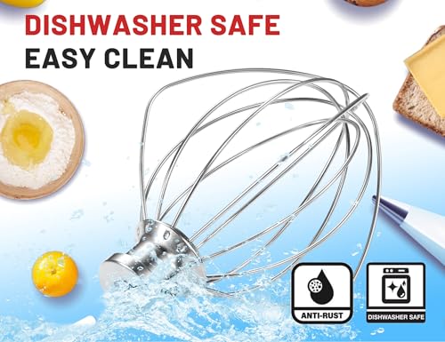 K45WW Stainless Steel 6 Wire Whip for KitchenAid 4.5 (Dishwasher Safe)