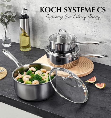 Triply Stainless Steel Saucepan (3QT)
