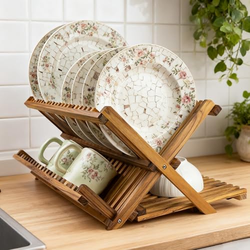 Large Teak Dish Drying Rack (3 Tier-Large)