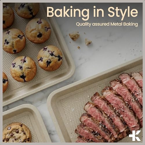BAKKEN Kitchen Baking Pans (Gray / Pack of 3)