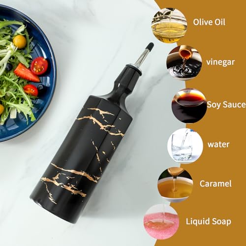 Ceramic Olive Oil Dispenser Bottle (black)