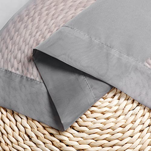 Sheer Valances for Windows 42W x 14L inches 2 Pack (Charcoal Grey / 42"W x 14"L (Pack of 2))