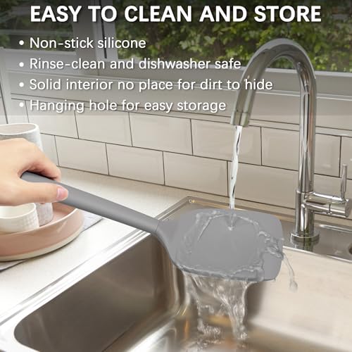 2 Pack Silicone Spatula Set (PureGray-A)